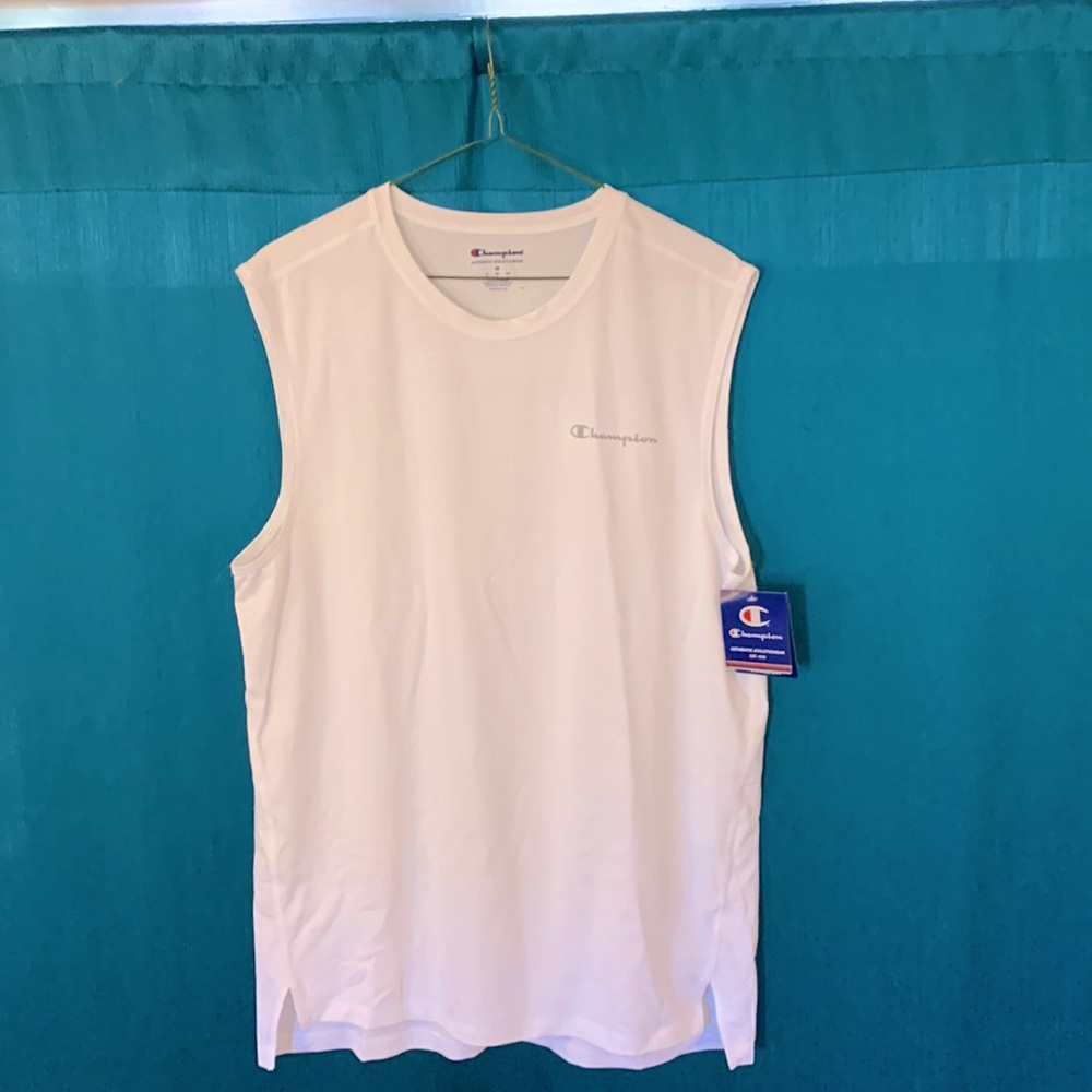 Champion White Sport Muscle Tee M
